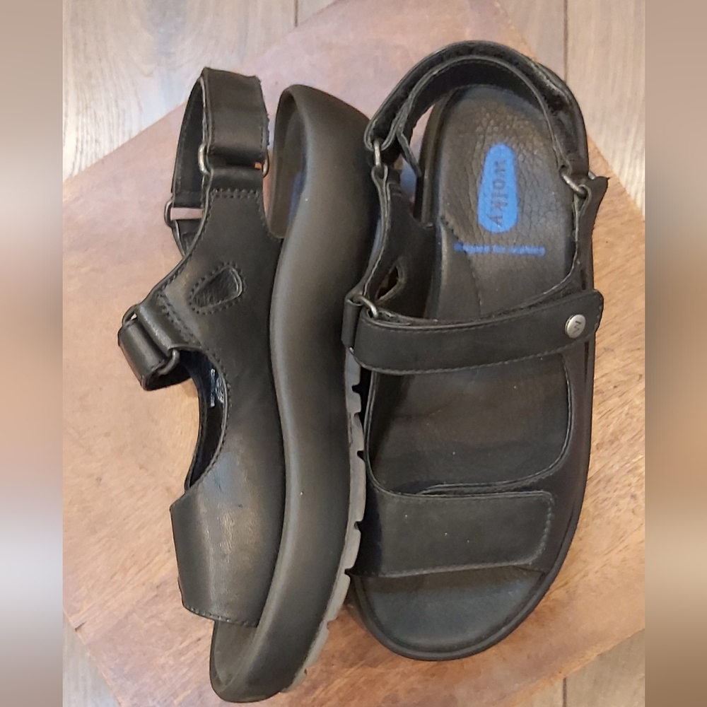 Wolky Black Mighty Rio sandals